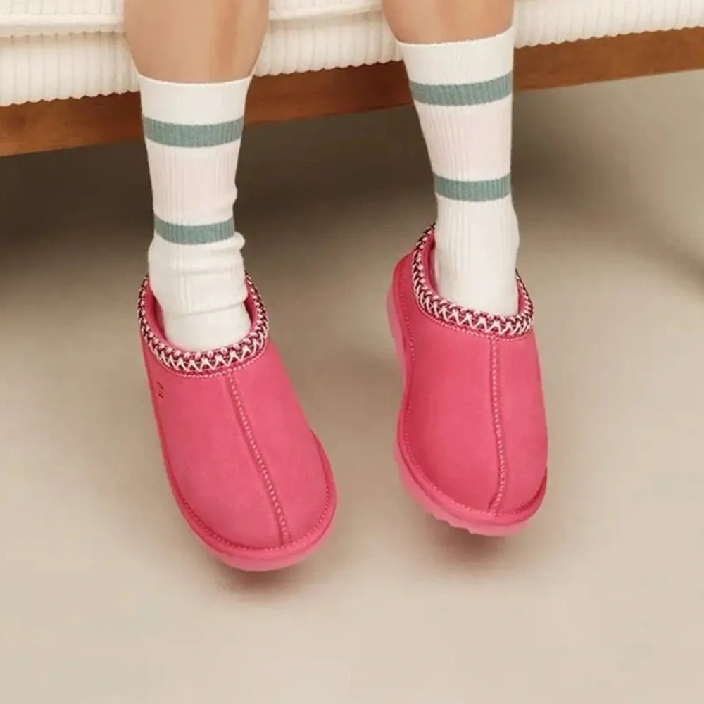 UGG Tasman II Suede Slippers Pink Bloom